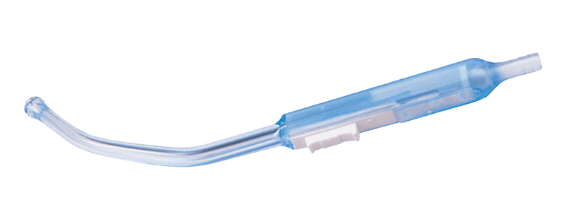 Instrumento de succión Yankauer rígido con punta de bulbo e interruptor de encendido/apagado